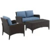Crosley Kiawah 3pc Outdoor Wicker Conversation Set Home