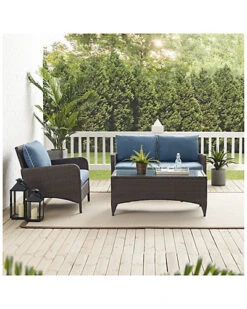 Crosley Kiawah 3pc Outdoor Wicker Conversation Set Home 7 Crosley Kiawah 3pc Outdoor Wicker Conversation Set Home -Crosley Sales Store 3070559399 RLLD 4