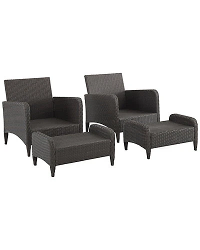 Crosley Kiawah 4pc Outdoor Wicker Chat Set Home 2 Crosley Kiawah 4pc Outdoor Wicker Chat Set Home - Image 2