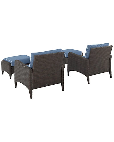 Crosley Kiawah 4pc Outdoor Wicker Chat Set Home 3 Crosley Kiawah 4pc Outdoor Wicker Chat Set Home - Image 3