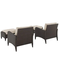 Crosley Kiawah 4pc Outdoor Wicker Chat Set Home -Crosley Sales Store 3070559406 RLLD 3