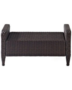 Crosley Kiawah Outdoor Wicker Ottoman Home -Crosley Sales Store 3070559414 RLLD 3