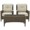 Crosley Rockport Outdoor Wicker 3Pc Coffee Table Set Home