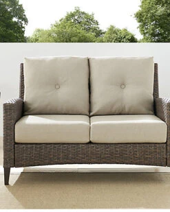 Crosley Rockport Outdoor Wicker High Back Loveseat Home