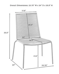 Crosley Furniture Fenton 5Pc Outdoor Wicker/ Metal Dining Set Home -Crosley Sales Store 3070674902 RLLD 5